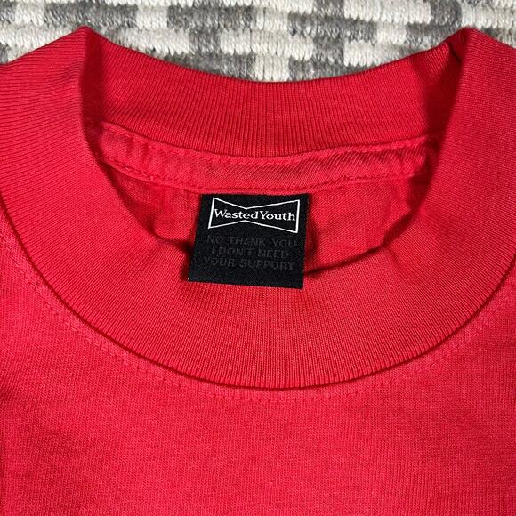 NWT COMPLEXCON X WASTED YOUTH Red Don't Bother Me Anymore Tee Size S New - Picture 6 of 7